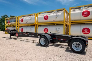 chassis with fleet tank container eurotainer