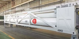 MEGC tank container air gases & hydrogen product on workshop - eurotainer