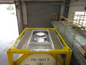 ten foot tank container walkway on depot - eurotainer