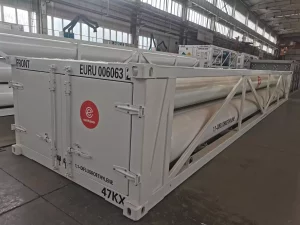 MEGC tank container on workshop - eurotainer