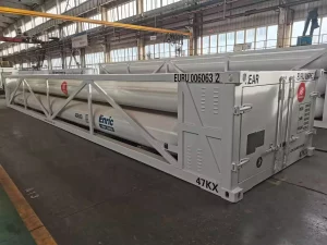 MEGC tank container side on workshop - eurotainer