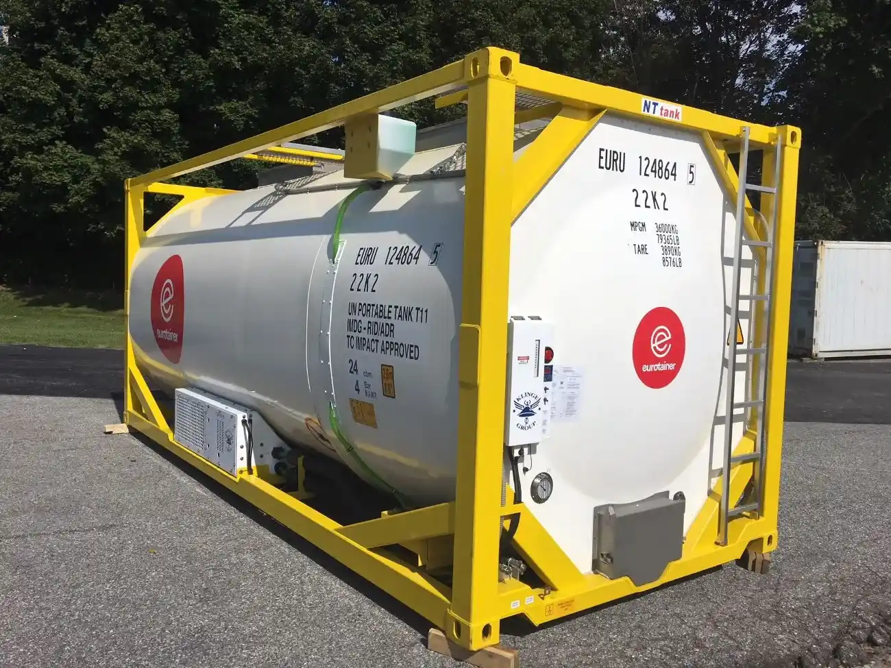 Temperature controlled T11 tank container liquid reefer - eurotainer